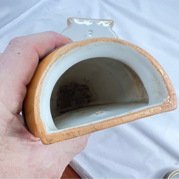 Vintage Wall Pockets ART DECO Lusterware Flowers Hand Decorated Japan 1930s - Picture 4 of 6